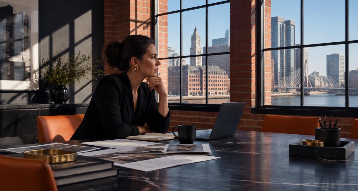 Boston small business owner working through a real brand strategy session.